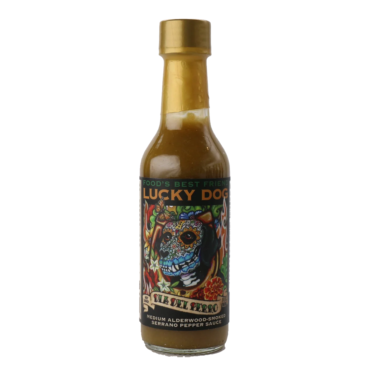 Lucky Dog Dia Del Perro Alderwood Smoked Serrano Pepper Sauce SCOVILLED