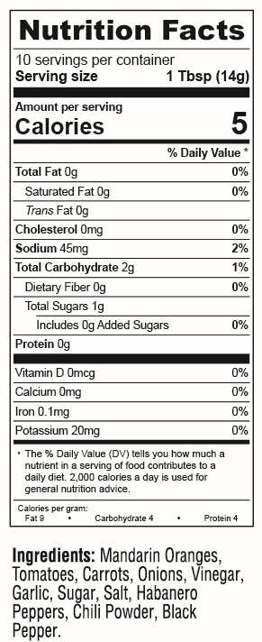 Everyday Hot Sauce | 5oz Bottle | mild and sweet | Heat 1/10