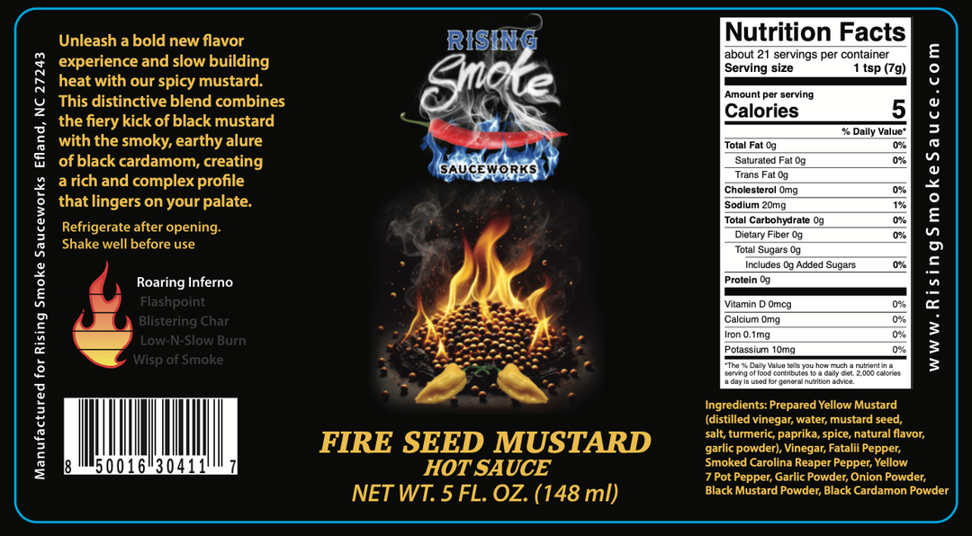 5 oz Fire Seed Mustard Hot Sauce (case of 12) 