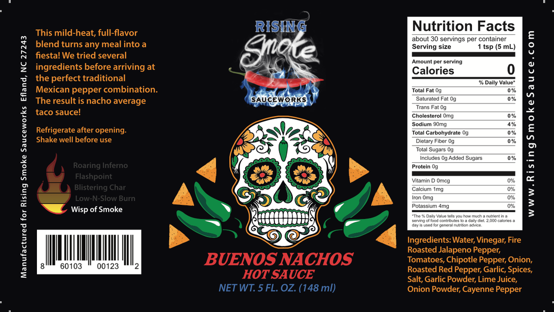5 oz Buenos Nachos Hot Sauce (case of 12)