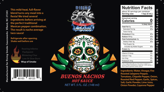 5 oz Buenos Nachos Hot Sauce (case of 12)
