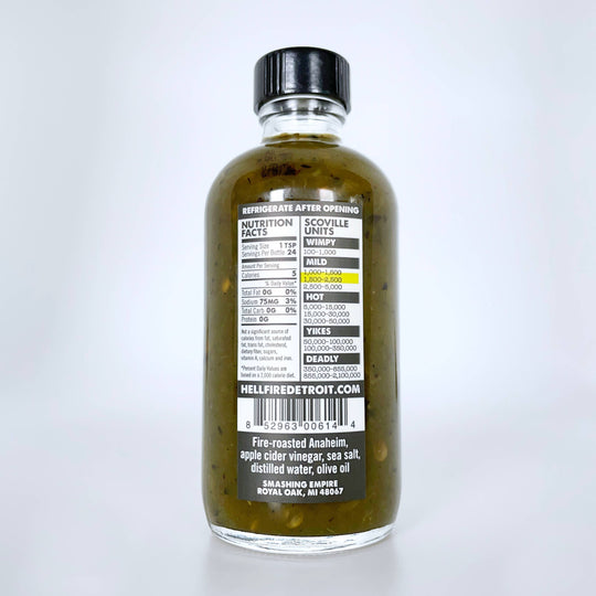 Hell Fire Detroit Anaheim Hot Sauce