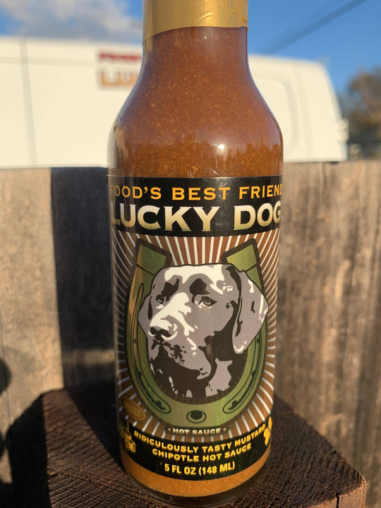 Lucky Dog Brown Label Ridiculously Tasty Mustard Chipotle Hot Sauce