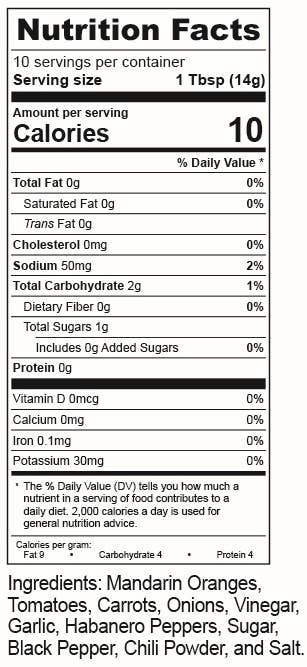 Tingly Sauce | 5oz Bottle | Very Mild and Fruity | Heat 2/10