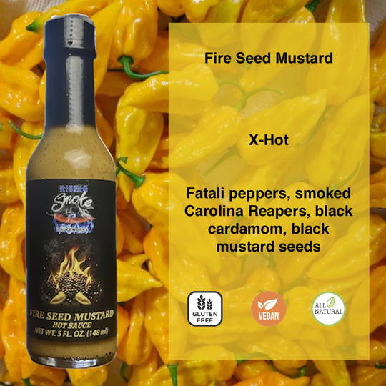 5 oz Fire Seed Mustard Hot Sauce (case of 12) 