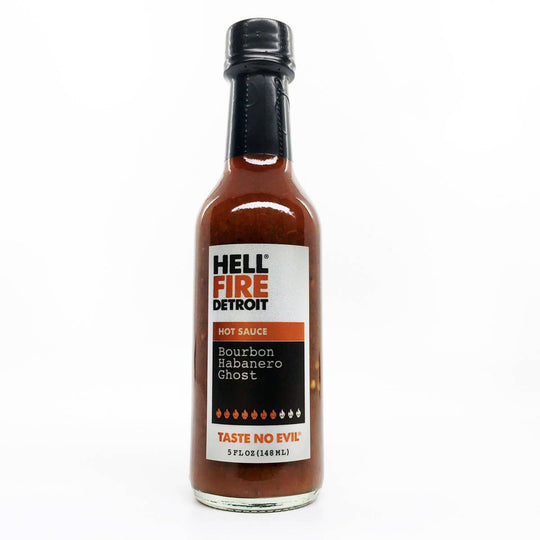 Hell Fire Detroit Bourbon Habanero Ghost Hot Sauce