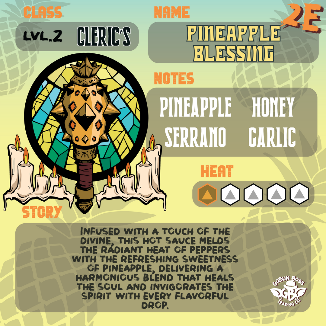 Goblin Boss Cleric’s Pineapple Blessing Hot Sauce