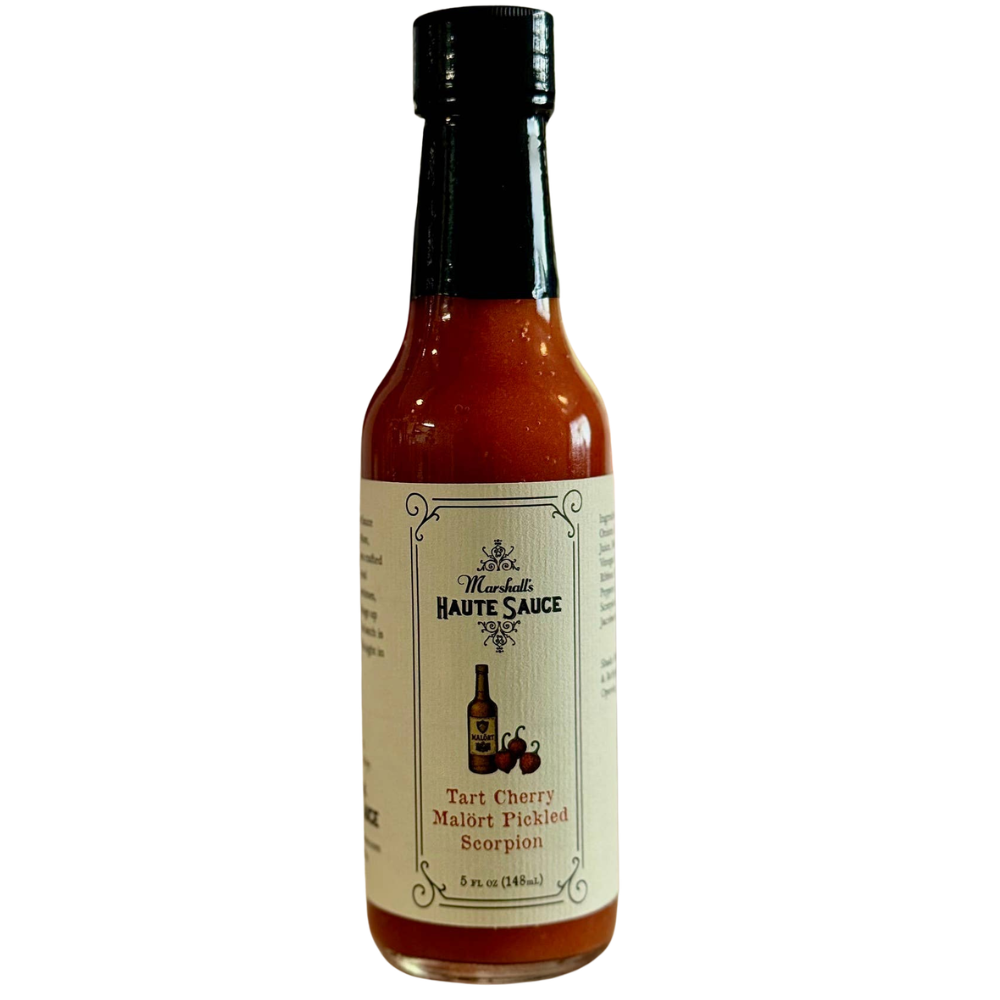 Marshall's Haute Sauce Tart Cherry Malört & PBR Pickled Scorpion Pepper Hot Sauce