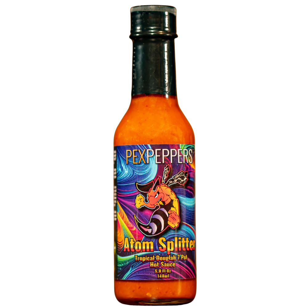 PexPeppers Atom Splitter Tropical Douglah Hot Sauce