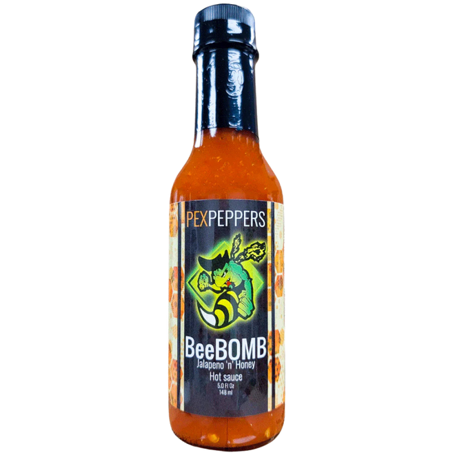 PexPeppers BeeBOMB Jalapeno Hot Sauce