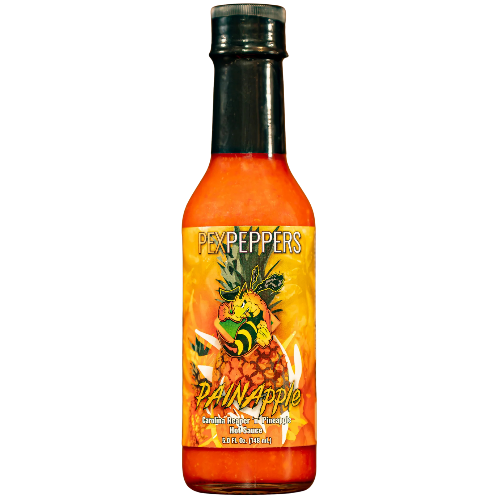 PexPeppers Painapple Carolina Reaper and Pineapple Hot Sauce