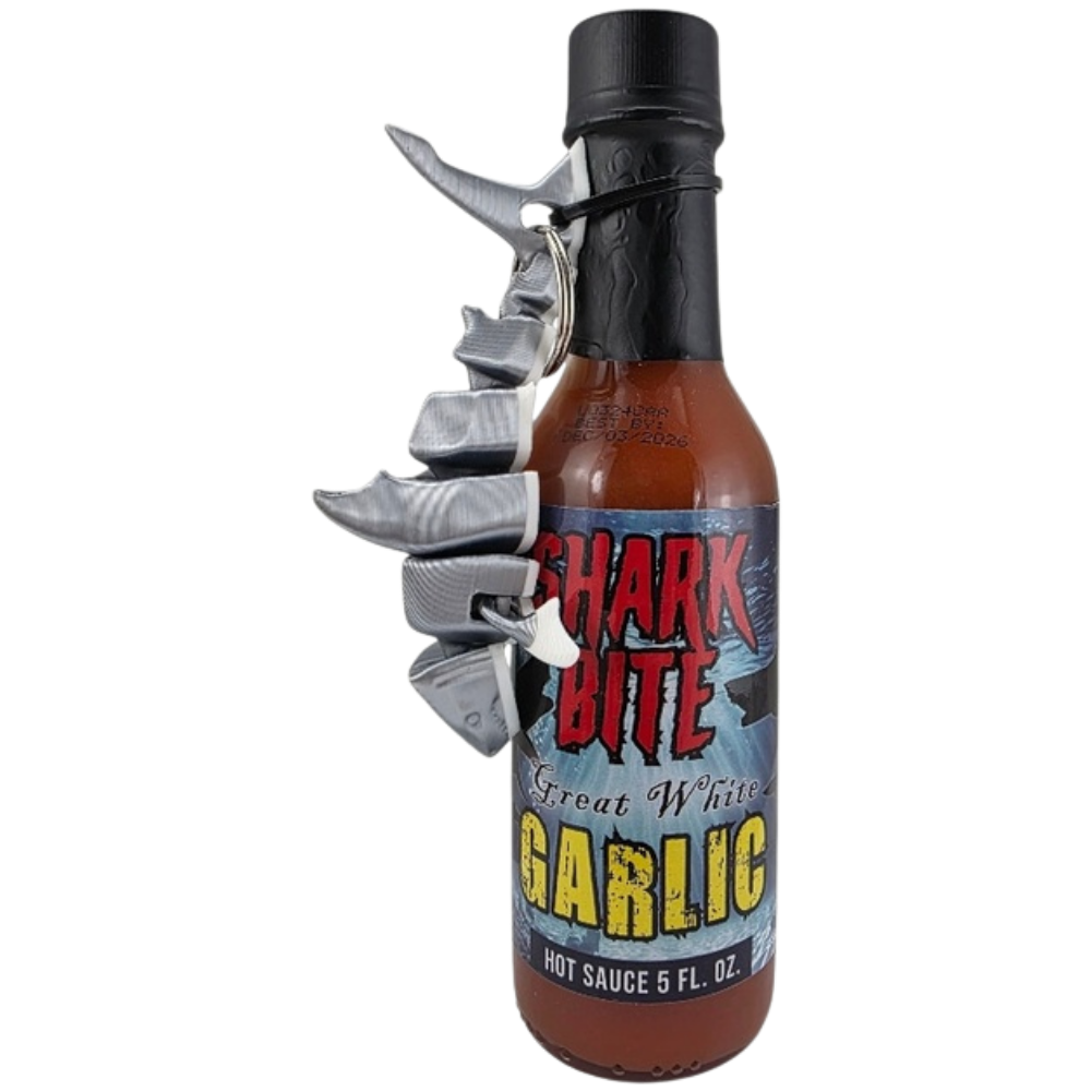 United Sauces Shark Bite Great White Garlic Hot Sauce