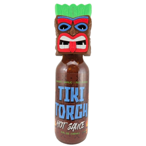 United Sauces Tiki Torch Hot Sauce with Tiki Mask