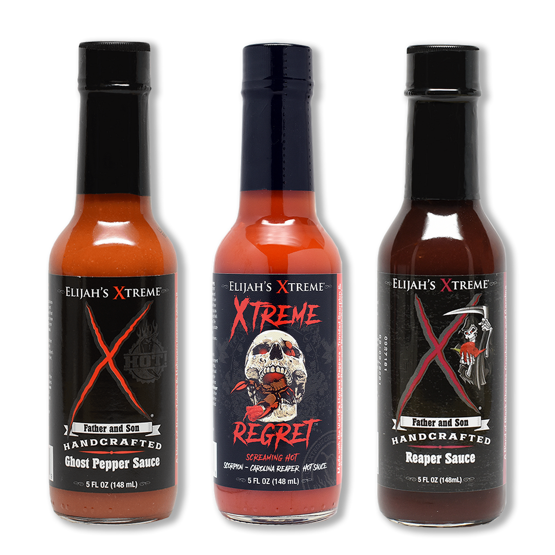 Elijah's Xtreme Xtreme Trio Variety Hot Sauce Gift Set (3 Pack)