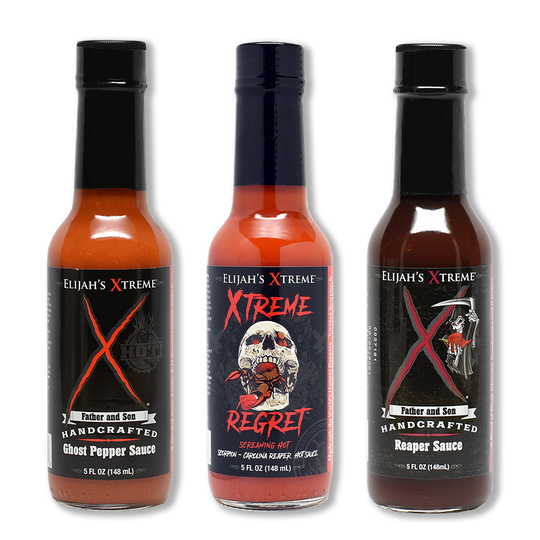 Elijah's Xtreme Xtreme Trio Variety Hot Sauce Gift Set (3 Pack)