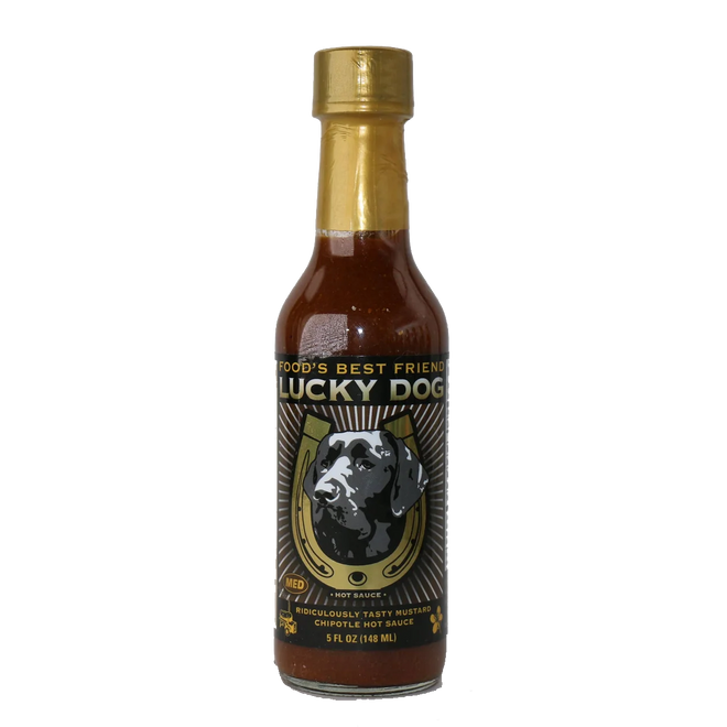 Lucky Dog Brown Label Ridiculously Tasty Mustard Chipotle Hot Sauce