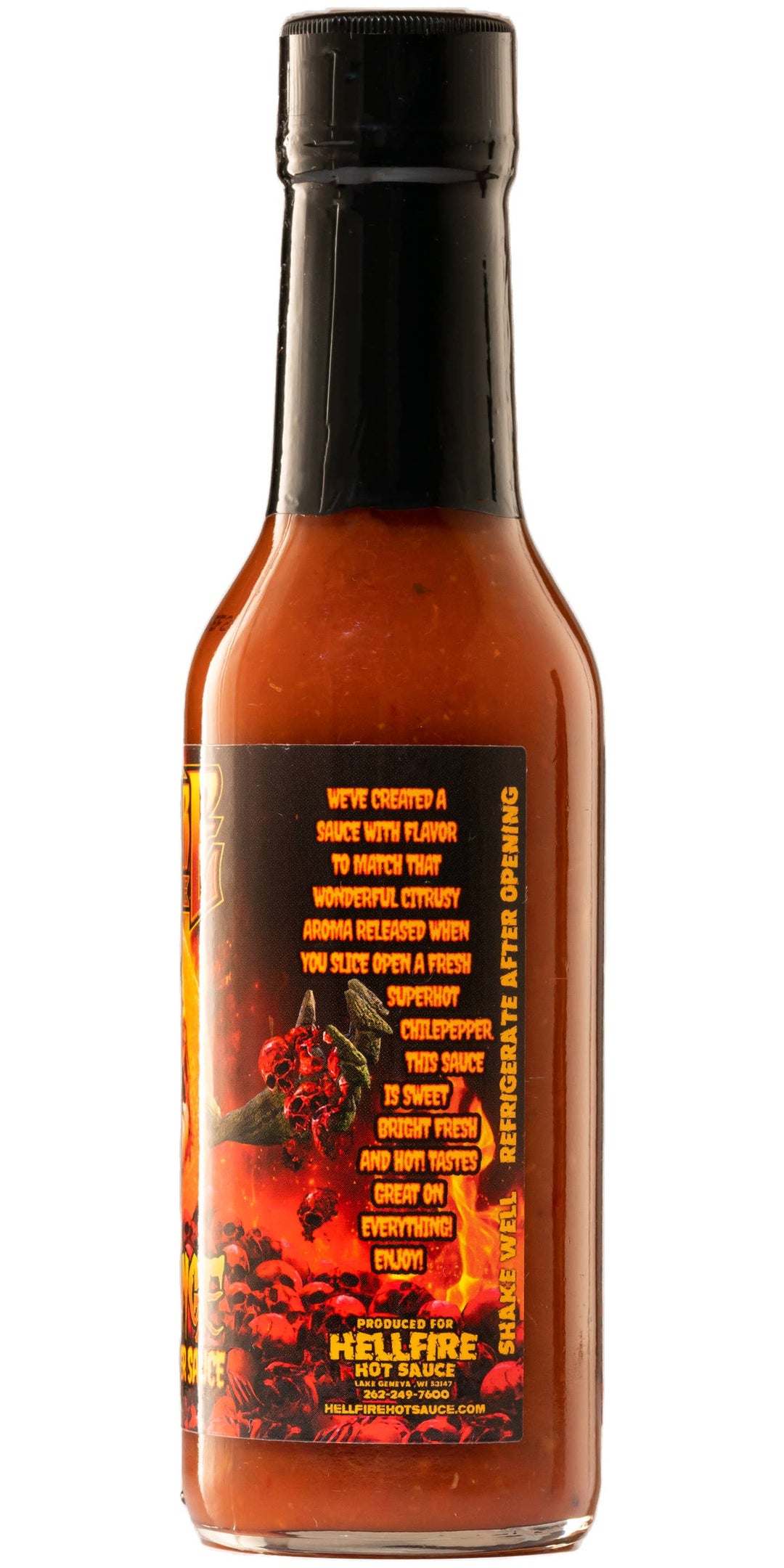 New! Hellfire Hot Sauce Angry Orange Hot Sauce