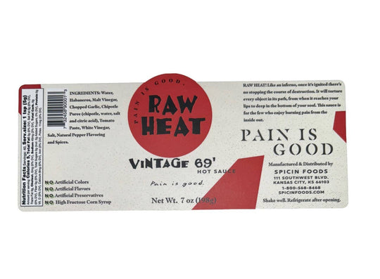 Pain is Good Raw Heat Vintage 69' Hot Sauce