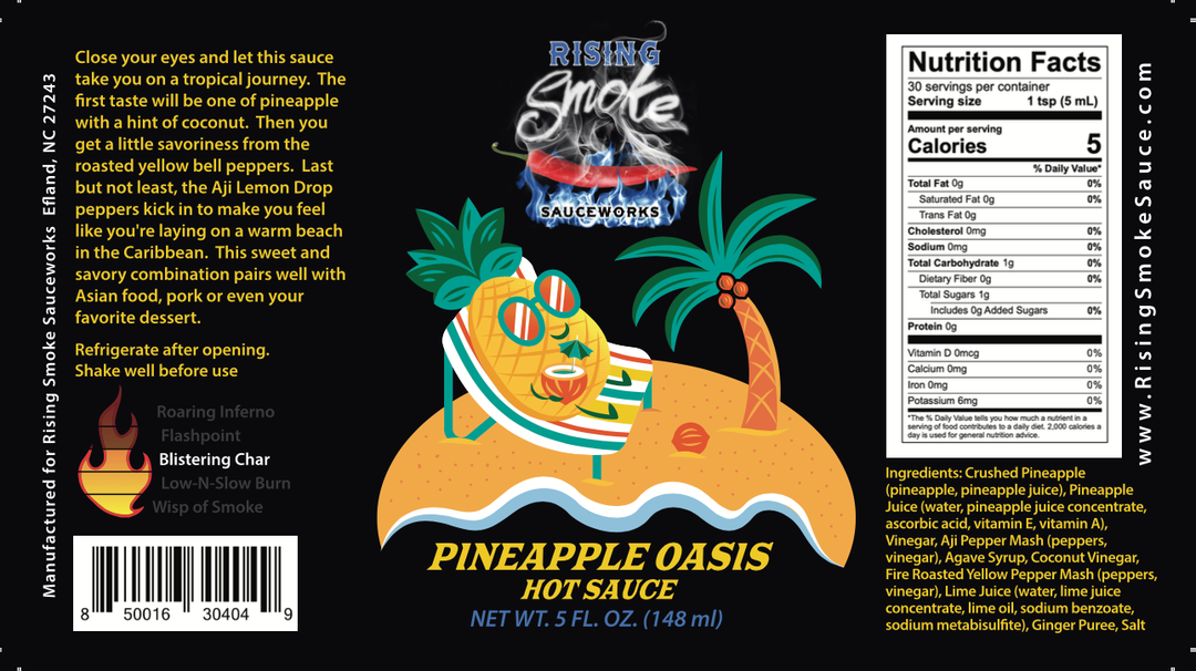 5 oz Pineapple Oasis Hot Sauce (case of 12)