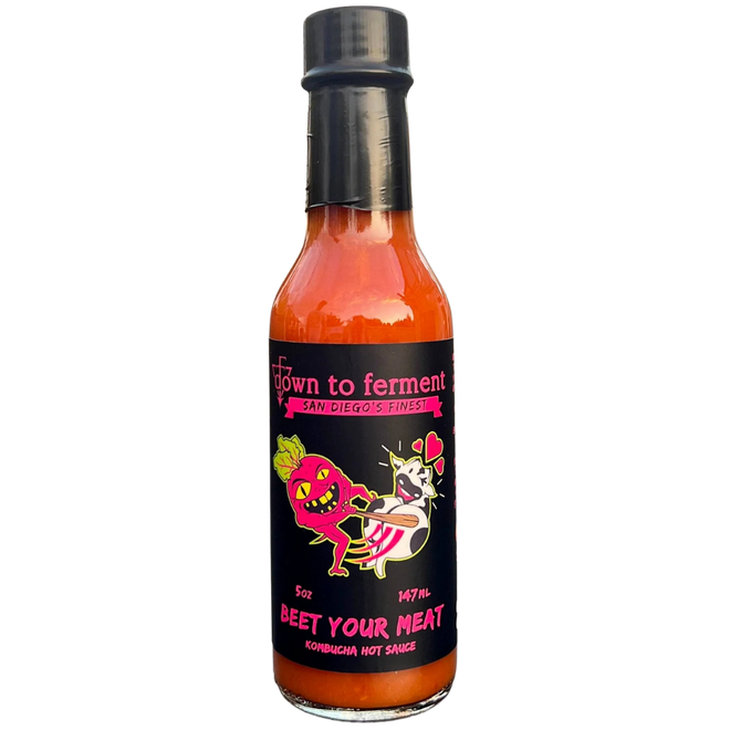 Down to Ferment Beet Your Meat Hot Sauce