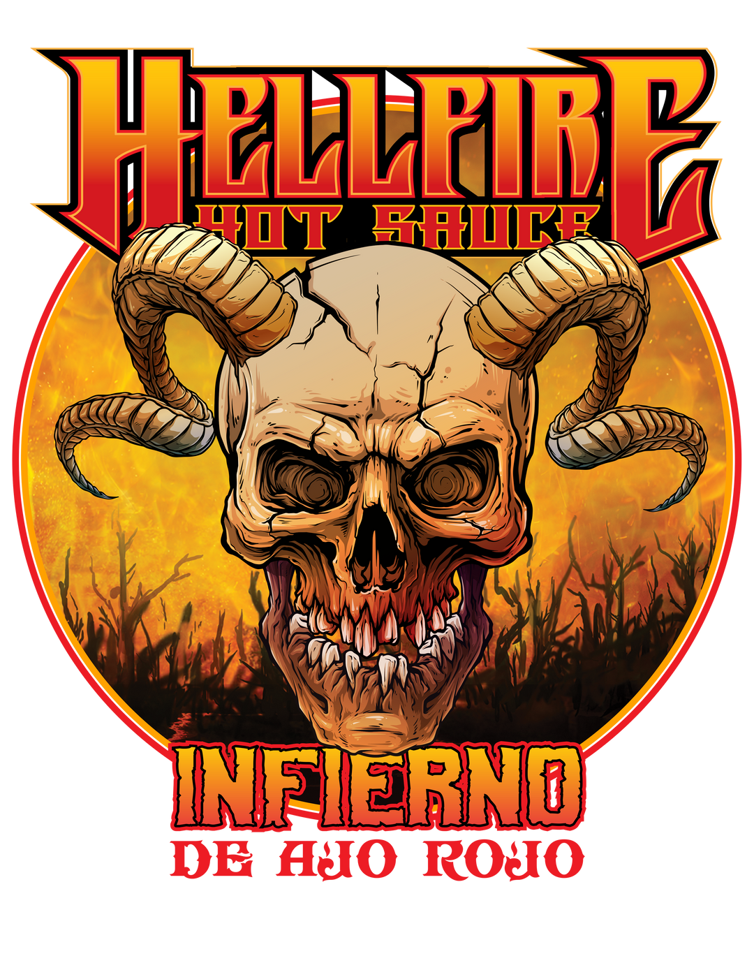 New! Infierno De Ajo Rojo Hellfire Hot Sauce