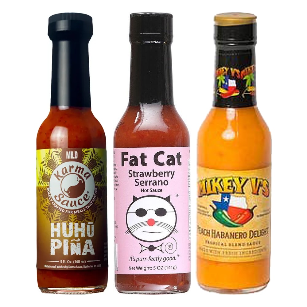 Fruity Heat Gift Set: the three sauces in the set