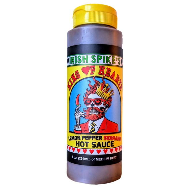 Irish Spike's King of Hearts - Lemon Pepper Serrano Hot Sauce