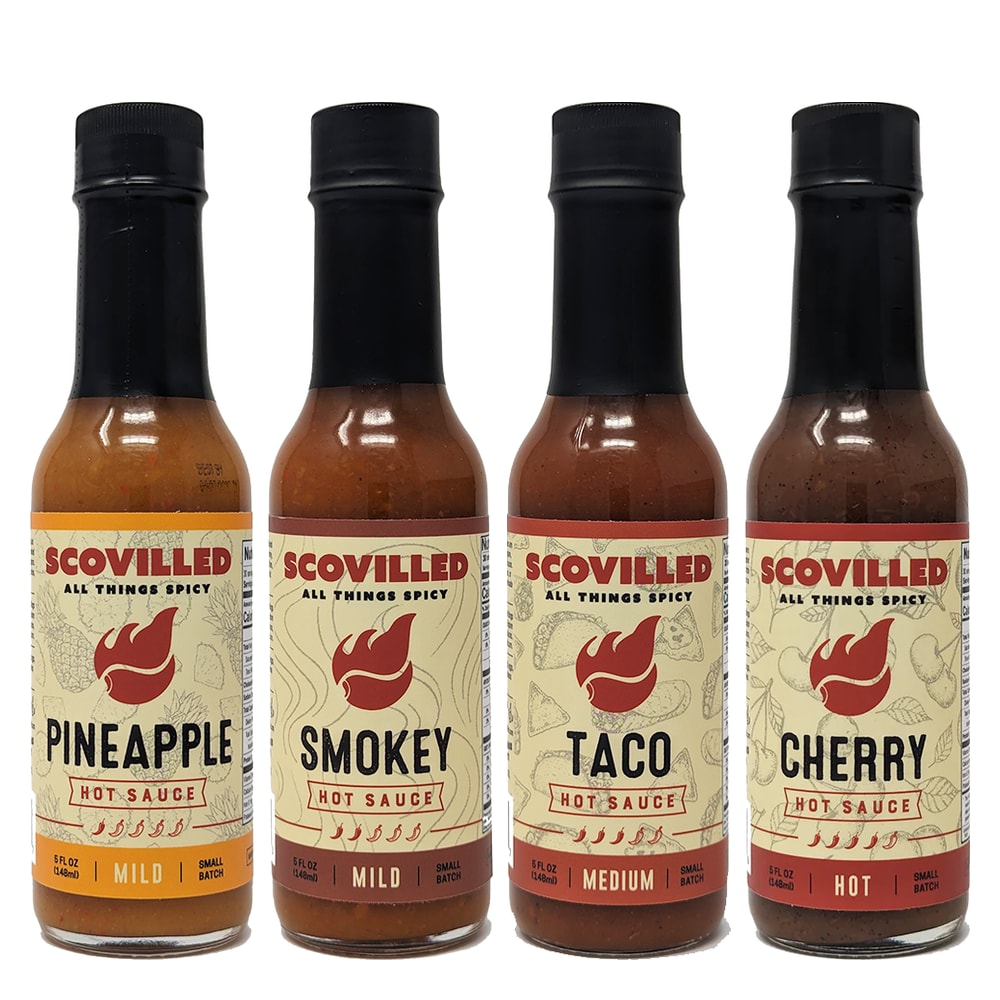 SCOVILLED House Sauce Gift Set 4-Pack: the three sauces in the set