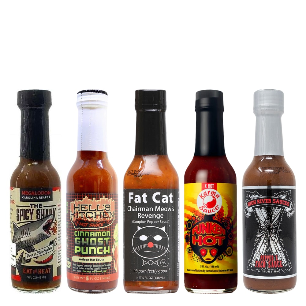 Superhot Pepper Flight Gift Set 5-Pack: the three sauces in the set