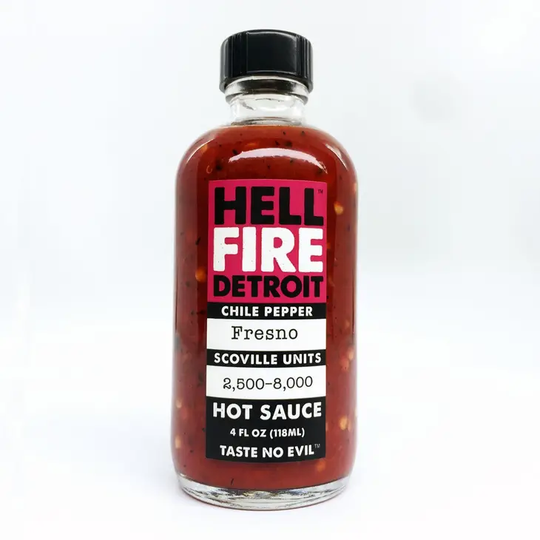 Hell Fire Detroit Fresno Hot Sauce